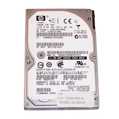 HP 146GB 15K SAS 2.5 Inch Hard Drive 512744-001 518216-002 507129-010 EH0146FARWD HP 146GB 15K SAS 2.5 Inch Hard Drive 512744-001 518216-002 507129-010 EH0146FARWD