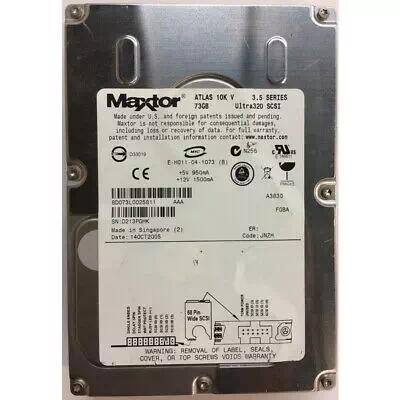 Maxtor 73gb 10k rpm 3.5 inch sp uscsi hard disk 8D073L0025811 Maxtor 73gb 10k rpm 3.5 inch sp uscsi hard disk 8D073L0025811