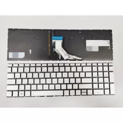 Silver Backlit Keyboard For HP 15-DA 15-DB 15-DF 15-DX 15G-DR 15-CR 15s-du 15s-fq 15s-eq 15-CS 255 G7