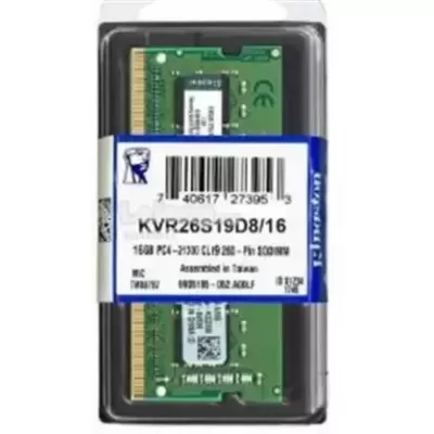 Kingston 16GB DDR4 Dual Channel Laptop Ram KVR26S19D8/16 Kingston 16GB DDR4 Dual Channel Laptop Ram KVR26S19D8/16