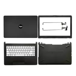 HP 245 G6 LCD Top Cover Bezel Hinges with Touchpad Palmrest and Bottom Base Body Assembly