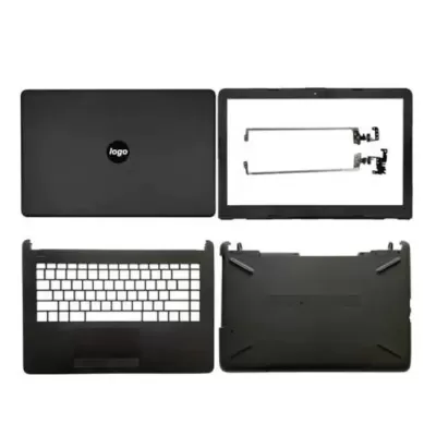 HP 245 G6 LCD Top Cover Bezel Hinges with Touchpad Palmrest and Bottom Base Body Assembly