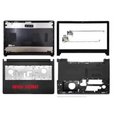Dell Inspiron 15 5555 5558 5559 LCD Top Cover Bezel Hinges with Touchpad Palmrest and Bottom Base Body Assembly Dell Inspiron 15 5555 5558 5559 LCD Top Cover Bezel Hinges with Touchpad Palmrest and Bottom Base Body Assembly