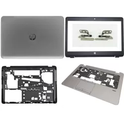 HP EliteBook 840 G1 LCD Top Cover Bezel hinges with Touchpad Palmrest and Bottom Base Full Body Housing