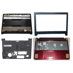 Dell Inspiron 5459 LCD Top Cover Silver Bezel with VGA Touchpad Palmrest Red and Bottom Base