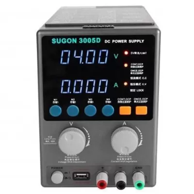 SUGON 3005D Black Laboratory Mobile Repairing DC Power Source 30V 5A Supply Variable Regulated SUGON 3005D Black Laboratory Mobile Repairing DC Power Source 30V 5A Supply Variable Regulated