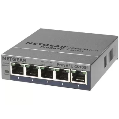 Netgear ProSafe GS105E v2 5 Port Gigabit Unmanaged Switch Netgear ProSafe GS105E v2 5 Port Gigabit Unmanaged Switch