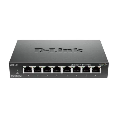 D-Link DGS108 8 Port Gigabit Unmanaged Switch D-Link DGS108 8 Port Gigabit Unmanaged Switch