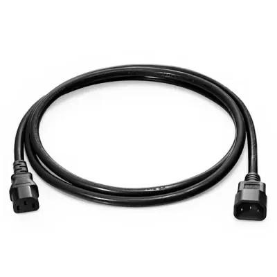FS IEC320 C14 to IEC320 C13 14AWG 250V/15A Power Cable 6ft 1.8m PC14C13-15ABK-6 FS IEC320 C14 to IEC320 C13 14AWG 250V/15A Power Cable 6ft 1.8m PC14C13-15ABK-6