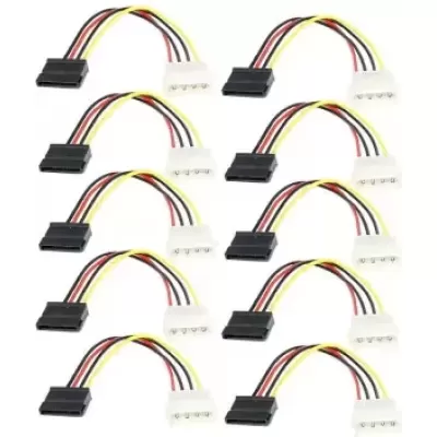 SATA Power Cable Black and White Pack of 10 SATA Power Cable Black and White Pack of 10