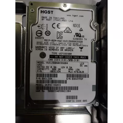 Hitachi 0B31334 HGST SAS 600GB 15K hard drive 3276138-D