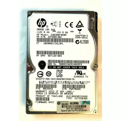 HP 300GB 10K 6Gbps SAS 2.5 Inch Hard Disk EG0300FBDBR 0B25642 HP 300GB 10K 6Gbps SAS 2.5 Inch Hard Disk EG0300FBDBR 0B25642