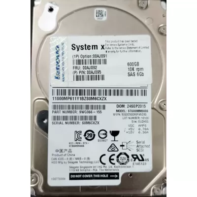 IBM Lenovo 600GB 10K 6Gbps 2.5 Inch SAS Hard Disk 9WG066-155 IBM Lenovo 600GB 10K 6Gbps 2.5 Inch SAS Hard Disk 9WG066-155