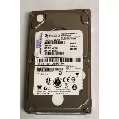 IBM X3650 M3 600GB 10K RPM SAS 2.5 Inch 6Gbps Hard Drive
