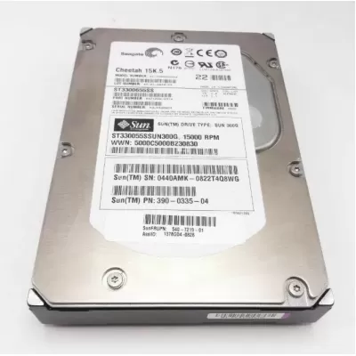 SUN 300GB 15K RPM 6G 3.5 Inch SAS Hard Disk 390-0461-03 540-7219-01