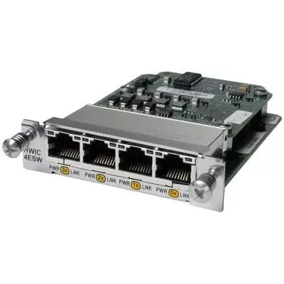 Cisco HWIC-4ESW-POE 4x Fast Ethernet PoE+ RJ-45 Router HWIC Interface Module Cisco HWIC-4ESW-POE 4x Fast Ethernet PoE+ RJ-45 Router HWIC Interface Module