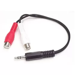 6in Stereo Audio Y-Cable - 3.5mm Male to 2X RCA Female - Headphone Jack to RCA