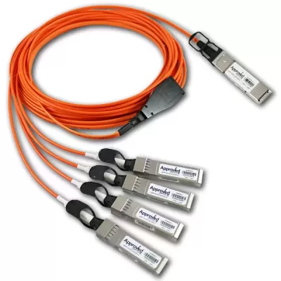 Cisco QSFP-4X10G-AOC5M 40G QSFP+ to 4x10G SFP+ Breakout Active Optical Cable 5m Cisco QSFP-4X10G-AOC5M 40G QSFP+ to 4x10G SFP+ Breakout Active Optical Cable 5m