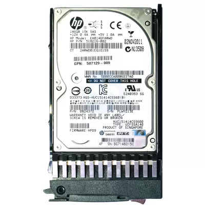 HP 146GB 6Gbps 15K 2.5" Dual Port SAS Hard Disk Drive 518216-002 HP 146GB 6Gbps 15K 2.5" Dual Port SAS Hard Disk Drive 518216-002