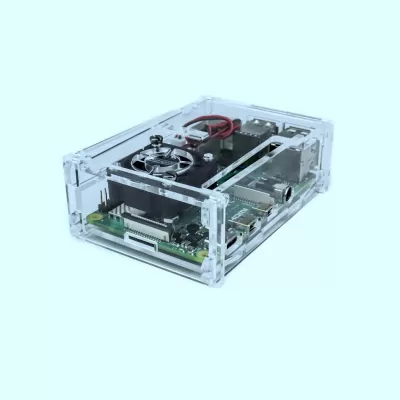Raspberry PI 4 Model B Acrylic Case with Cooling Fan Slot Raspberry PI 4 Model B Acrylic Case with Cooling Fan Slot