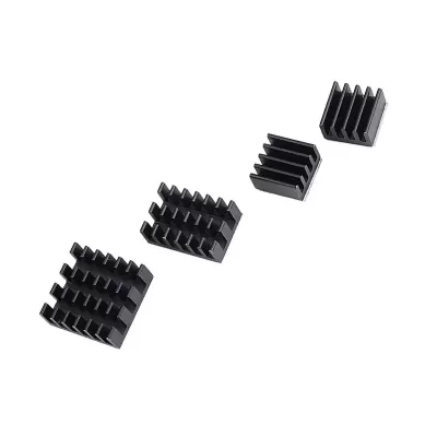 Black 4 in 1 Heat Sink Set Aluminum for Raspberry Pi 4B Black 4 in 1 Heat Sink Set Aluminum for Raspberry Pi 4B