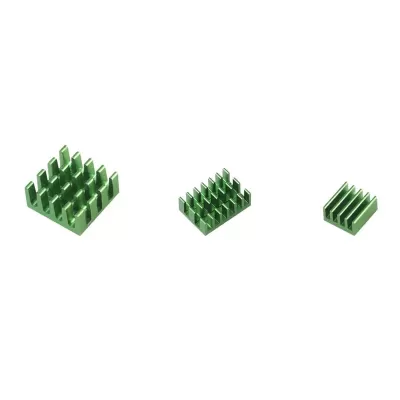 Green 3 in 1 Heat Sink Set Aluminum for Raspberry Pi 4B Green 3 in 1 Heat Sink Set Aluminum for Raspberry Pi 4B