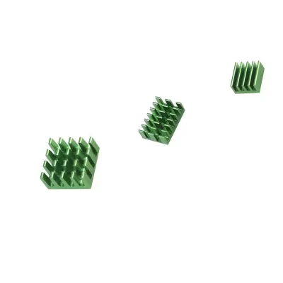 Green 3 in 1 Heat Sink Set Aluminum for Raspberry Pi 4B Green 3 in 1 Heat Sink Set Aluminum for Raspberry Pi 4B