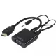 HDMI male to VGA Female Converter with 3.5 mm Audio Out