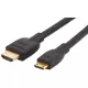 Mini HDMI To HDMI Cable 1 Meter Round High-Quality Copper-Clad Steel Black Mini HDMI To HDMI Cable 1 Meter Round High-Quality Copper-Clad Steel Black