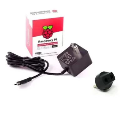 Official USB type-C 15.3W Power Supply For Raspberry Pi 4-Black Official USB type-C 15.3W Power Supply For Raspberry Pi 4-Black