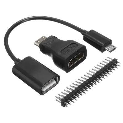 Raspberry Pi zero 3in1 Micro USB Cable Pin Header HDMI Adapter Raspberry Pi zero 3in1 Micro USB Cable Pin Header HDMI Adapter