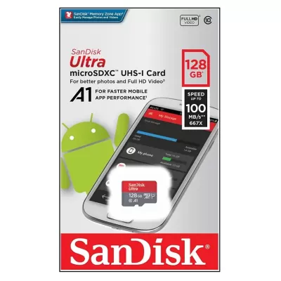 SanDisk Micro SDXC USH-I 128GB Class 10 Memory Card SanDisk Micro SDXC USH-I 128GB Class 10 Memory Card