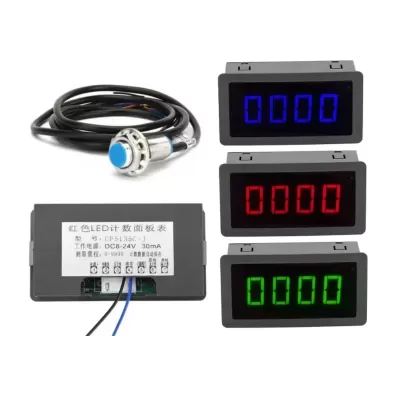LED 4 Digit Blue Green Red Display Indicators Tachometer+Hall Proximity Switch Sensor NPN LED 4 Digit Blue Green Red Display Indicators Tachometer+Hall Proximity Switch Sensor NPN