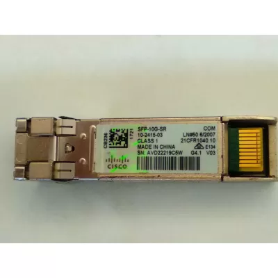 Cisco sfp-10g-sr 10gbase-sr 850nm 10.3gbps 300m SFP+ Transceiver 10-2415-03 Cisco sfp-10g-sr 10gbase-sr 850nm 10.3gbps 300m SFP+ Transceiver 10-2415-03