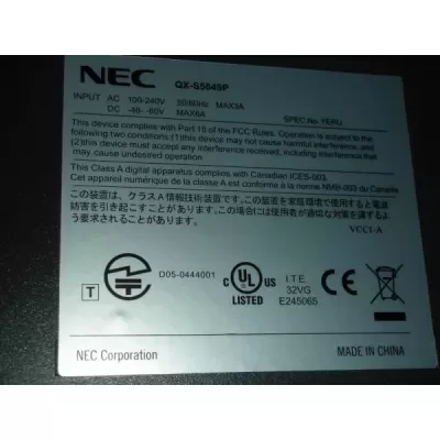 NEC 48 full Gigabit three layer Managed Switch 4SFP QX-S5649P NEC 48 full Gigabit three layer Managed Switch 4SFP QX-S5649P