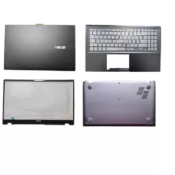 Laptop Full Body For Asus VivoBook S15 S532F Screen Cover Top Panel Front Bezel Bottom Case Palmrest Frame Touchpad Hinges