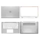 Laptop Full Body For Dell Inspiron 14 5401 5402 5405 Screen Cover Top Panel Front Bezel Bottom Case Palmrest Frame Touchpad Hinges