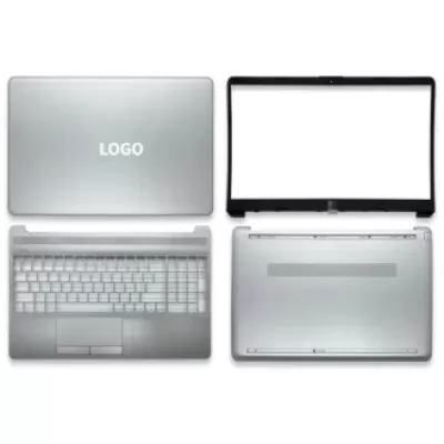 Laptop Full Body For HP 15-GW 15S-GR TPN-C151 Screen Cover Top Panel Front Bezel Bottom Case Palmrest Frame Touchpad Hinges
